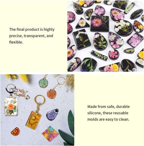 قوالب مجوهرات الراتنج ، 1 PCS قالب السيليكون للراتنجات ، 38 راتنجات تجويف طقم صنع المجوهرات ، قوالب راتنج الايبوكسي سيليكون لصنع المجوهر in Kuwait