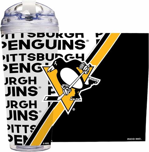 Rico Industries NHL Hockey Vegas Golden Knights 24oz Acrylic Tumbler with Hinged Lid, Officially Licensed Double Wall Tumbler with Straw in Saudi Arabia