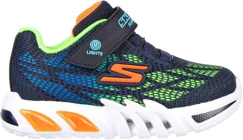 Skechers Boy's Flex-Glow Elite-Vorlo Sneaker, Navy/Multi, 7 Toddler in Saudi Arabia