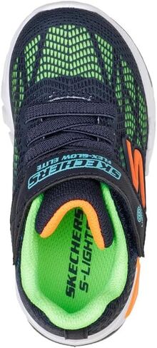 Skechers Boy's Flex-Glow Elite-Vorlo Sneaker, Navy/Multi, 7 Toddler in Saudi Arabia