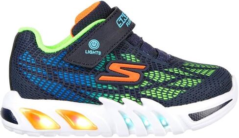 Skechers Boy's Flex-Glow Elite-Vorlo Sneaker, Navy/Multi, 7 Toddler in Saudi Arabia