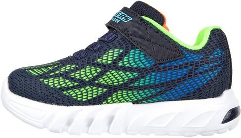 Skechers Boy's Flex-Glow Elite-Vorlo Sneaker, Navy/Multi, 7 Toddler in Saudi Arabia