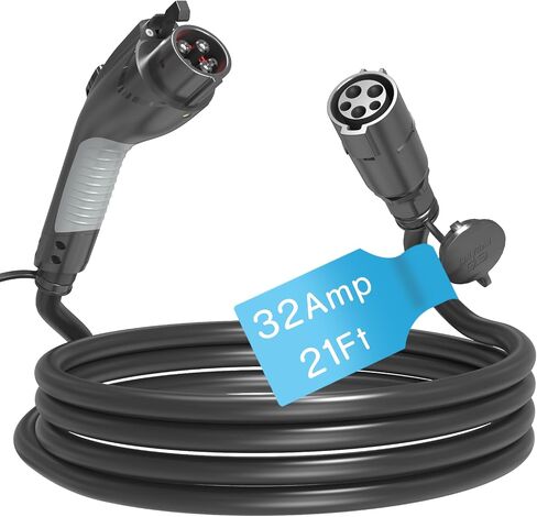 كابل تمديد J1772 بطول 40 قدمًا / 12 مترًا، كابل شحن 40 أمبير EV متوافق مع جميع شواحن J1772 EV، مناسب لجميع أجهزة J1772 EVs، سلك تمديد شاحن IP66 EV مع حقيبة حمل، سلك تمديد EV مرن in Kuwait