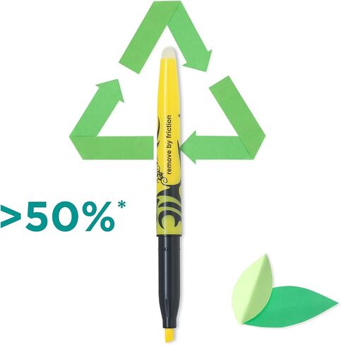 Pilot Frixion Erasable Highlighters - Yellow/Green/Pink (Pack of 3) FLW538639 in Kuwait