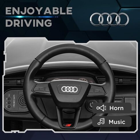 Qaba Audi Q8 E-Tron Sportback مرخصة من 12 فولت أطفال ركوب السيارة على السيارة ، سيارة كهربائية مدعومة بالبطارية مع التحكم عن بعد ، 4 عجلات تعليق الربيع ، بداية ناعمة ، المصابيح الأمامية LED ، قرن الموسيقى ، الرمادي in Saudi Arabia