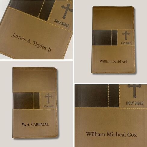 Personalized NIV Holy Bible Premium Indexed Small Print Bible | Custom Engraved with Name or Text on Faux Leather Cover | Custom Gift for Christian & Religious Celebrations | Blue in Saudi Arabia