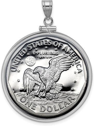 Solid Sterling Silver Coin Holder Bezel Charm Pendant in Saudi Arabia