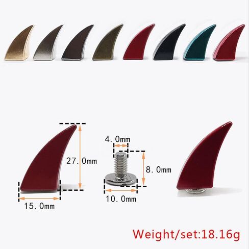 10 مجموعات مسامير برشامات Dragon Claw Punk Punk ومساحات مع Screw Leather Craft Diy L (Gunmetal) in Saudi Arabia