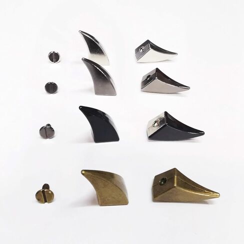 10 مجموعات مسامير برشامات Dragon Claw Punk Punk ومساحات مع Screw Leather Craft Diy L (Gunmetal) in Saudi Arabia