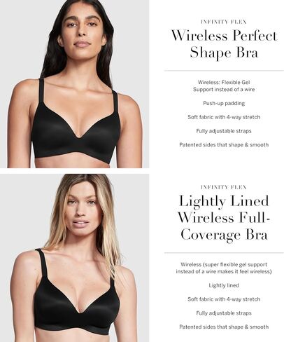 Victoria's Secret Infinity Flex Perfect Shape Bra, Push Up, Full Coverage, Wireless, Bras for Women, Beige(38C) in Saudi Arabia