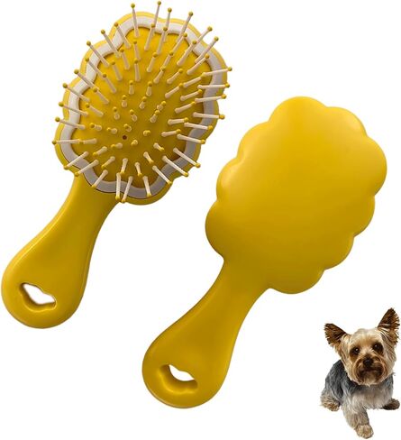 Gentle Cloud Air Cushion Brush Small Dogs Grooming with Gift Box, Fit for Yorkie, Shih Tzu, Pomeranian, Maltipoo, Maltese, Toy poodle, Puppy Essentials (Pink) in Saudi Arabia