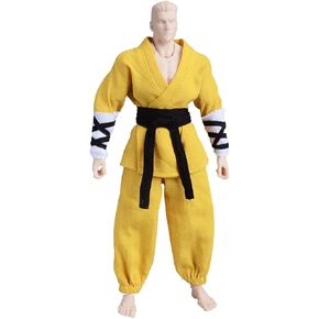 Meetoget 1/12 Scale Male Figure Doll Monk Fighting Suit Clothes for 6 inch Action Figure PM007US,Grey