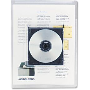 Universal 50780 Deluxe Locking Project File with CD-ROM Holder, 9 x 12, Poly, Clear, 25/Pack