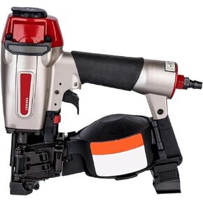 Oil-Free Pneumatic Staple Gun CRN45A Roofing Coil Nailer Gun Easy Depth Control Comfort Grip Pneumatic Nail Gun for Roofing and Carpentry