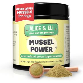 Alice & Eli Mussel Power - بلح البحر الأخضر المليء بالكلاب - دعم الورك والمفصل ، أوميغا الدهون والدعم المناعي - نقي وكامل