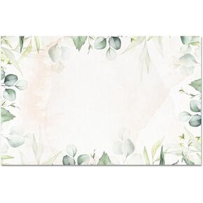 Blank Name Tags Greenery Theme | Perforated 2.25 x 3.5 Inch Name Tag Stickers | 100pcs Name Stickers Name Badge for Wedding, Party, Bridal Shower and Baby Shower