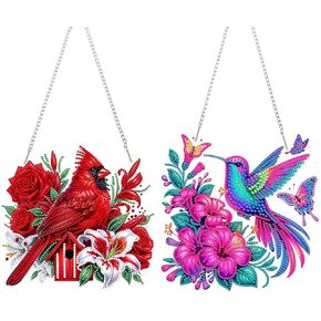 ARTopet DIY Diamond Pendant Ornament Special Shaped Crystal Diamond Art Painting Hanging Single Sided Diamond Ornament for Home Garden Wall Door Decor-Bicycle