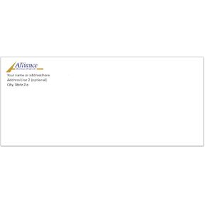 Custom Printed #10 Envelopes With Logo - Personalized Regular Letter Sized, No Window, Gummed Enclosure - Box of 500 Large Mailing Envelopes