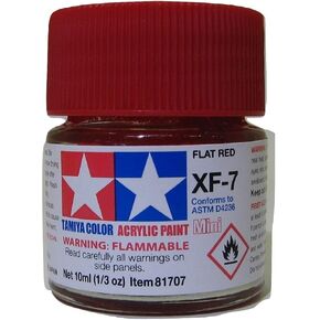 TAMXF7 81707 Acrylic Mini XF7 Flat Red 1/3 oz