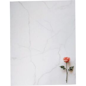 A Single Rose Floral Love Stationary Paper - 60 Sheets Pretty Letter Paper for Inkjet/Laser Printer - Great for Valentine's Day, Anniverary, Weddings, Poems