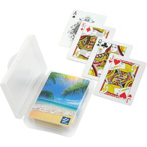 Spa Depot Waterproof Playing Cards - Tropical Paradise - Washable Flex-Vinyl Plastic Poker Deck