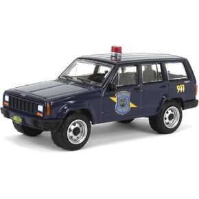 Truck 1/64 2001 Jeep Cherokee, Michigan State Police, Hot Pursuit Series 46 43040-E