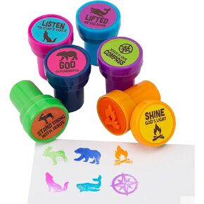 1 "× 1 1/2" Great North VBS Stampers Stampers - 24 قطعة ، لوازم مدرسة الكتاب المقدس للعطلات