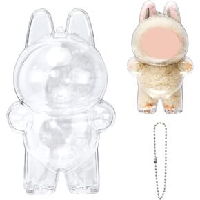1 pc Sitting Acrylic Display Case for 15 cm Dolls- Hard Protective Portable Storage Box with Clear Cover Accessories for Sitting Figure
