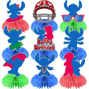 Cute Birthday Party Decorations, 9PCS Cartoon Honeycomb Centerpieces for Decorations, Cartoon Birthday Party Decorations for Kids, Center Decorations for Parties