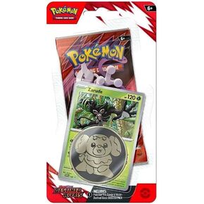 Pokemon TCG Trading Card Game Scarlet and Violet Destined Rival Single Pack Booster with Coin and Promo Card (Zarude)