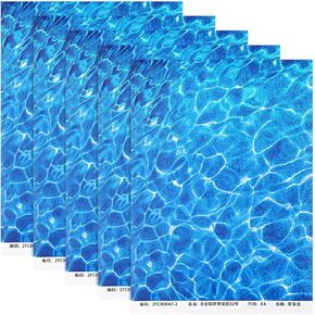 DIYEAH Ripple Water Sheet, 25 Sheets of DIY Artificial Water Effect Sheet, Miniature Lake River Sheet Stream Pattern Diorama Scene Scenery for Draft Decor
