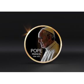 Pope Francis Memorial Coin - Catholic Collectible Brass Token - in Loving Memory - Limited Edition Keepsake