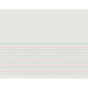 School Smart Red & Blue Storybook Paper, 1/2 Inch Ruled Long Way, 11 x 8-1/2 Inches, 500 Sheets