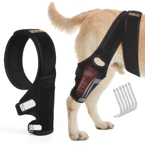 Dog Knee Brace for Torn ACL Hind Leg with Side Stabilizers,Knee Cap Dislocation, Arthritis - Keeps The Joint Warm and Stable - Extra Support - Reduces Pain and Inflammation (M)