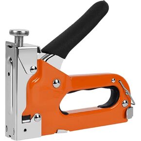 Oil-Free Pneumatic Staple Gun Nail Gun Manual 3 in 1 Air Nail Gun Heavy Duty Woodworking Stapler with 600 Nails Househeld Woodworking Stapler