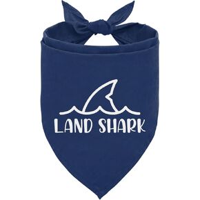 Land Shark Dog Bandana, Heavy Chewer Dog Bandana, Shark Pet Scarf Accessories for Small Medium Dogs Cats Photo Prop, Funny Cute Dark Blue Dogs Triangle Scarf