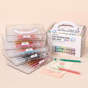 99 Colors Gel Pens for Coloring Books, Colors Stackable Acrylic Pens for Journals, Drawing, Writing Better than Markers and Colored Drawing Pencils