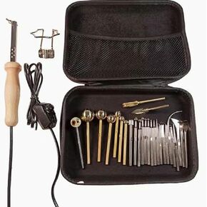 Fake Flower Making Tool Set, Artificial Fabric Flower Making Equipment with 27 Ironing Heads, Adjustable Temperature, Floral Leaf Ironing Machine for Handmade Flower Making Lovers
