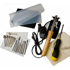 DIY Artificial Fabric Flower Making Tool, Electric Fabric Flower Maker, with 18 Ironing Heads, Anti-Scalding Bracket, Adjustable Temperature, Fake Flower Making Kit