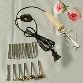 Fabric Flower Maker Set, with 17 Ironing Heads and Brass Making Tools, Artificial Flower Ironing Machine, for DIY Cloth Fabric Flower Making Tool Set