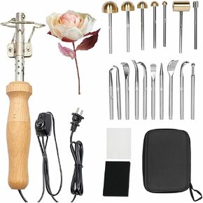 Fabric Flower Maker Making Tools, Electric 17 Heads Heads Fake Flower Making Tools, Adjustable Temperature, Artificial Fabric Flower Making Set