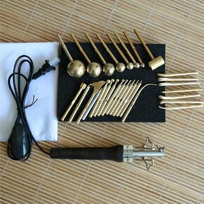 Electric Fabric Flower Maker with 30Heads Fabric Flower Making Tool Set, Artificial Flower Ironing Machine, Brass Material for DIY Cloth Fabric Flower Making