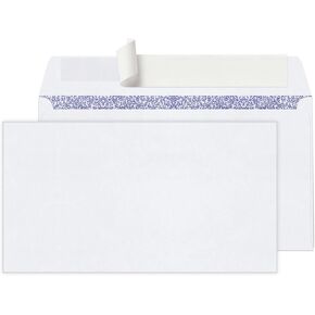 Office Depot Clean Seal(TM) Security Envelopes, #6 3/4 (3 5/8in. x 6 1/2in.), White, Box Of 100, 78185