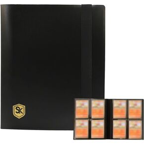 9-Pocket Trading Card Binder with Fixed Pages, 360-Pocket Card Album for Standard Size Cards, Side-Loading Card Holder for TCG, MTG, Sports, and Game Cards – Black