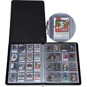 Rayvol Premium 16-Pocket Toploader Binder – Fits 512 Toploaders, Comes with 16 Transparent White Pages for 3" x 4" Toploaders