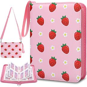 Card Binder 4-Pocket, Othran Card Holder Album 400 Pockets with Shoulder Strap for Boys and Girls Trading Game Sports Cards Organized