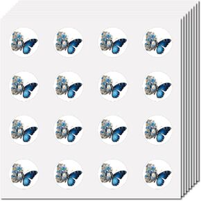 CREATCABIN 128Pcs Blueberries Dot Stickers Round Self Adhesive Labels Bulk Plastic Dot Tags Waterproof Removable Cartoon Pattern Decoration for Laptop Calendar Cups Books Marking Use 0.98In