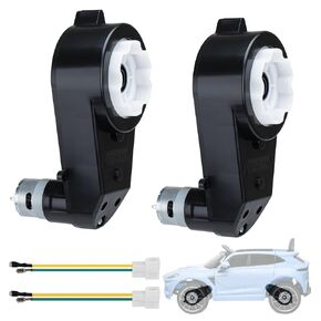 2Pcs 12V Powered Wheels Gearbox with High Torque Powered Wheels Motor Upgrade RS550 40000RPM Drive Engine High Speed Electric Gearbox for Kids Ride On Toys Car Gearbox