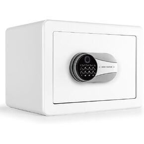 1.0 Cubic Feet Biometric Safe, Fingerprint Safe W/Fireproof Bag, Removable Shelf, Alarm System, Digital Electronic Money Box for Cash, Document, Home, Hotel Use,Pink, 9.84"D x 13.78"W x 9.84"H