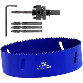 LANIAKEA 4 Inch Bi-Metal Hole Saw 102MM M42 Annular Hole Cutter HSS Variable Tooth Pitch Holesaw Set with Arbor Blue for Home DIYer in Saudi Arabia